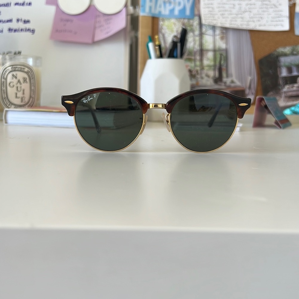 Ray Ban Turtoise shell club masters polarized